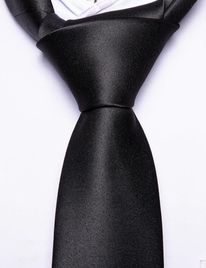 Barry.Wang Store Boys Ties Pre-Tied Satin Solid Color Kids Tie Pocket Square Set Adjustable Formal Necktie Graduation School - Image 5